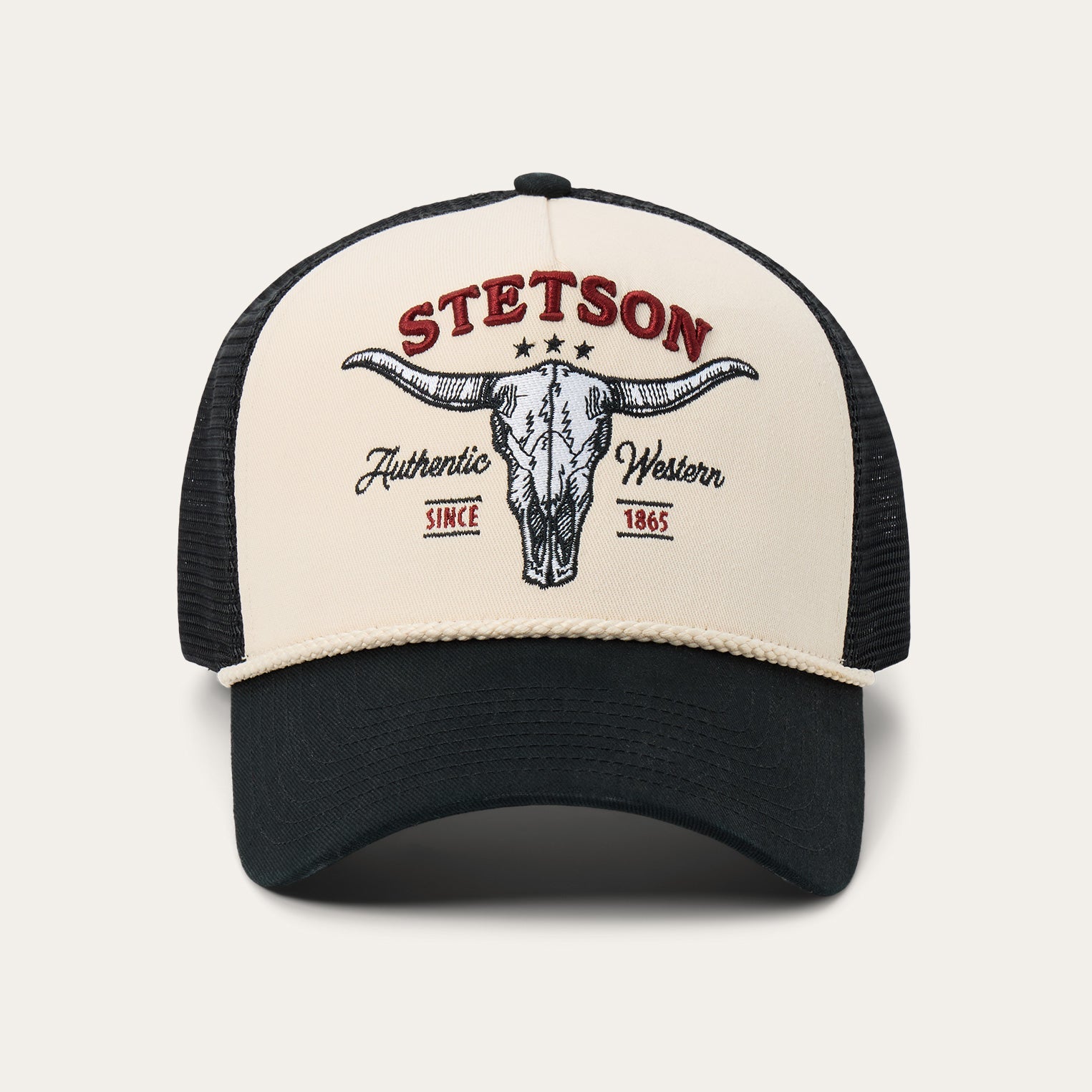 Skull Trucker Hat Off White / Black