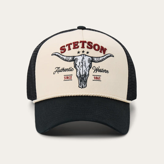 Skull Trucker Hat Off White / Black