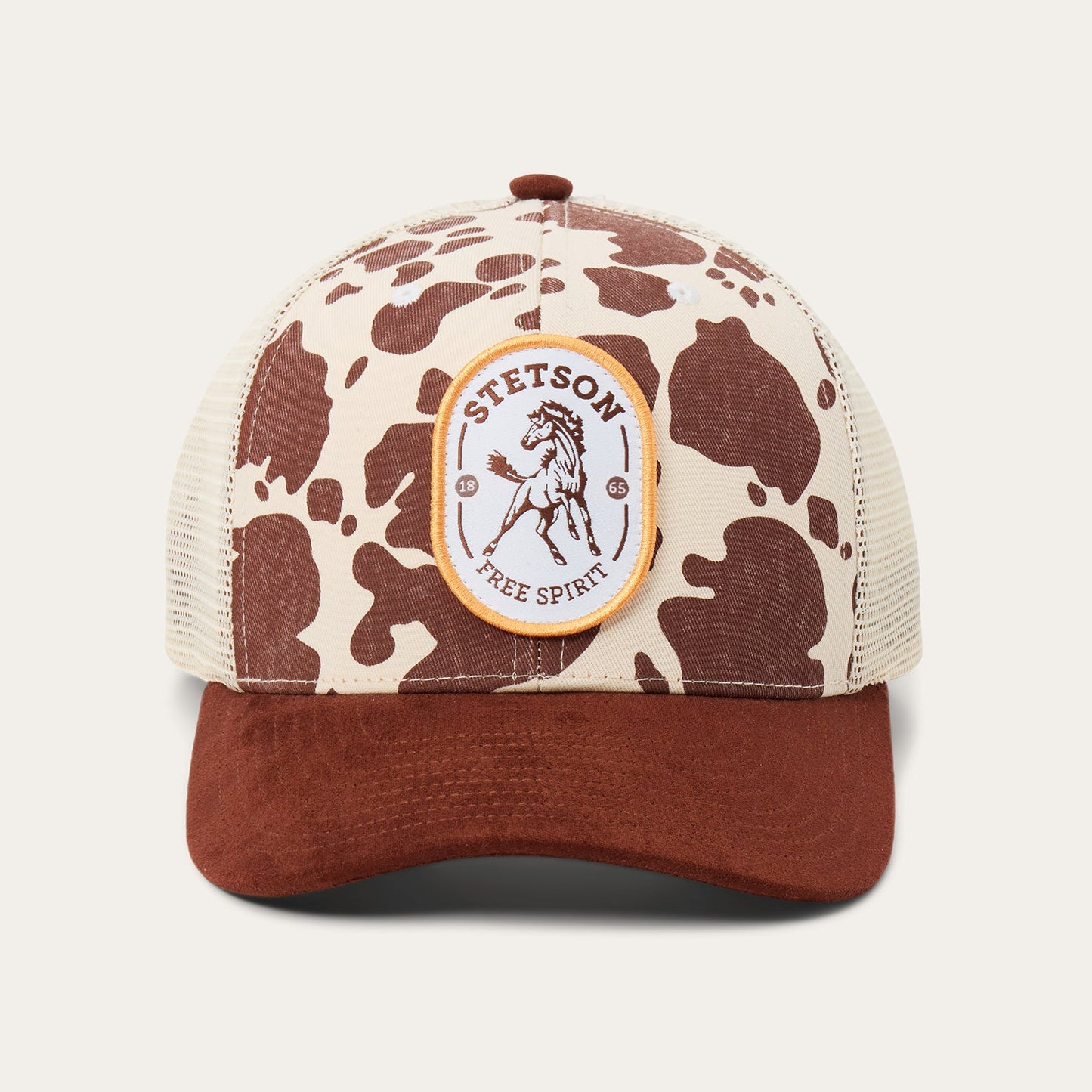 Free Spirit Trucker Hat Brown Cow