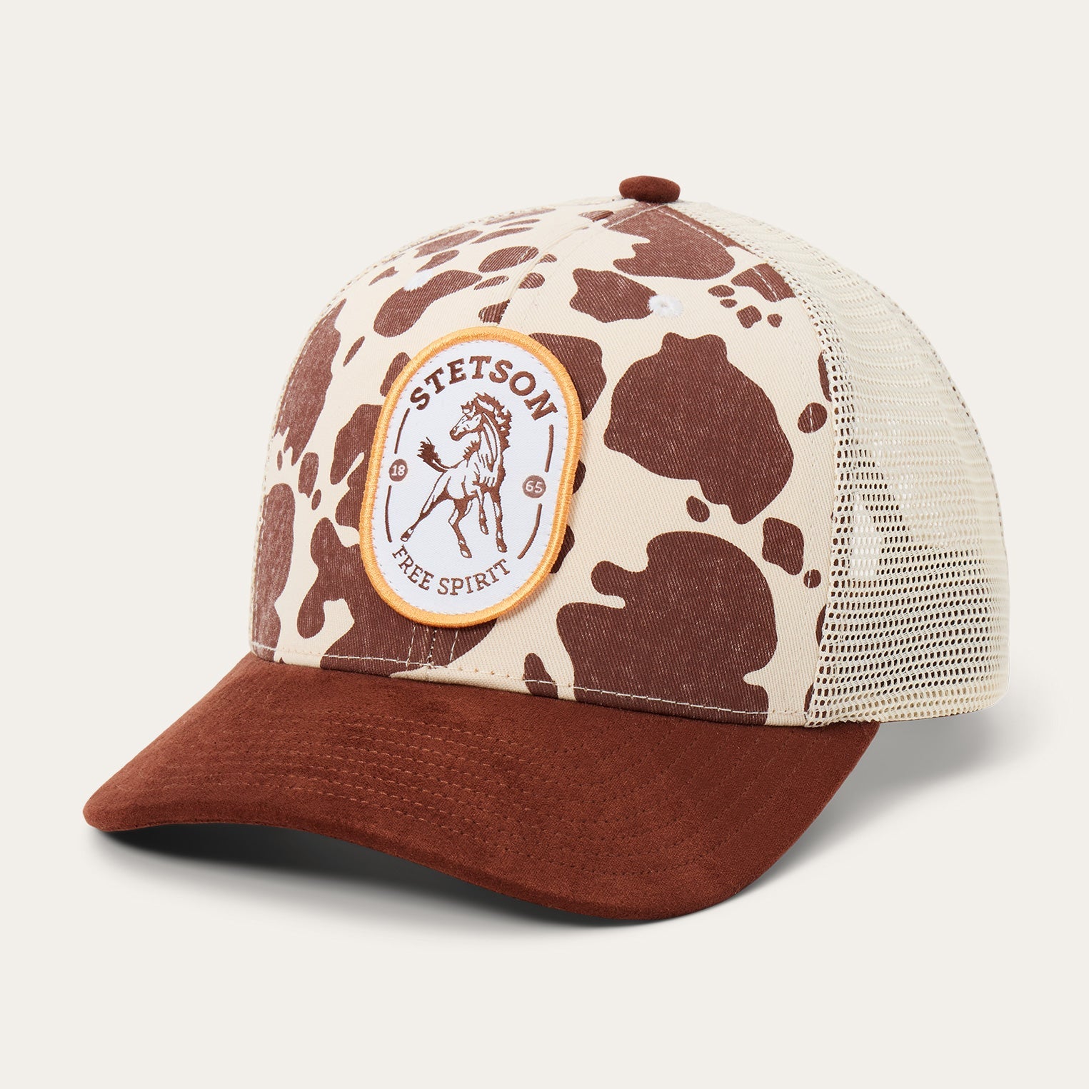 Free Spirit Trucker Hat Brown Cow