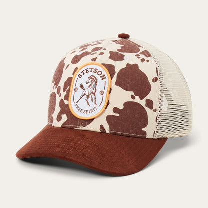 Free Spirit Trucker Hat Brown Cow