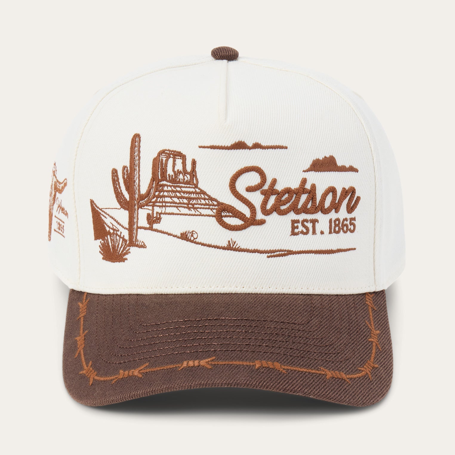Landscape Trucker Hat Off White / Brown