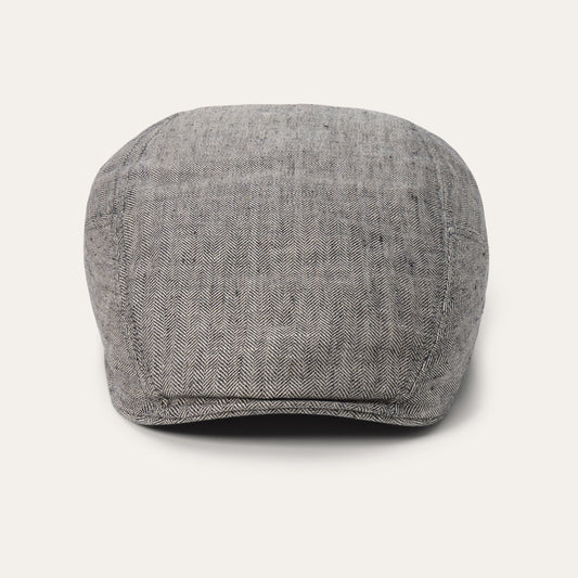 Linen Ivy Cap Grey Herringbone