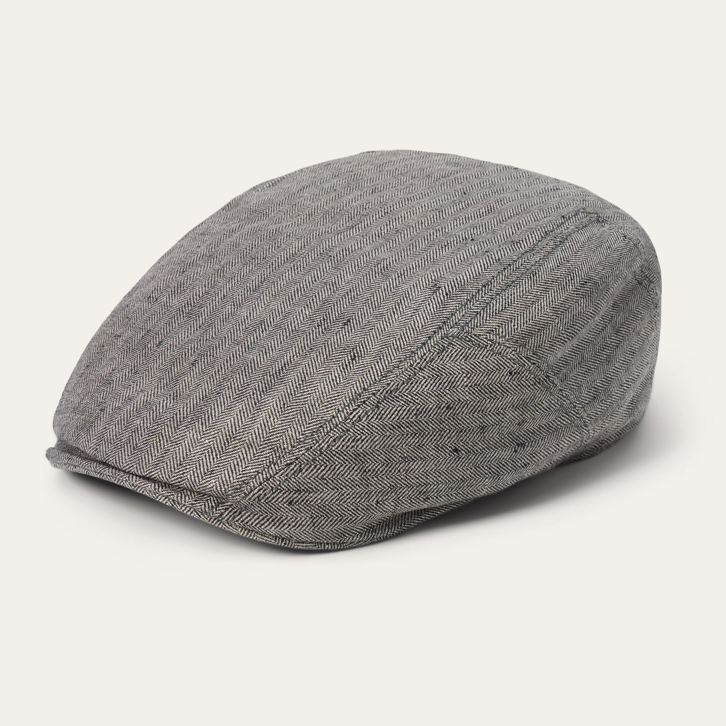 Linen Ivy Cap Grey Herringbone