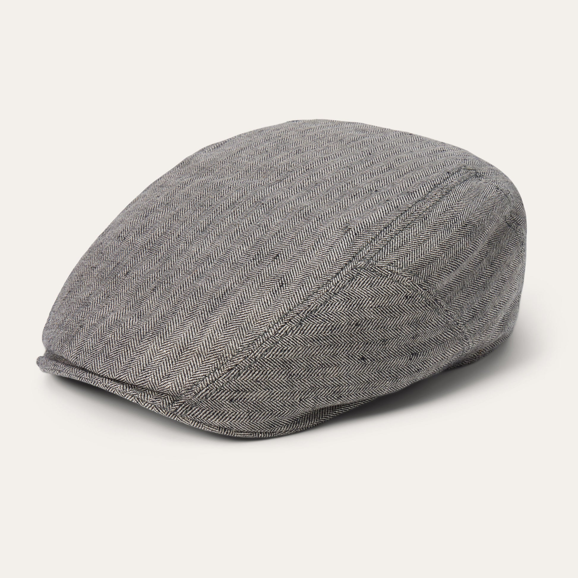 Linen Ivy Cap Grey Herringbone