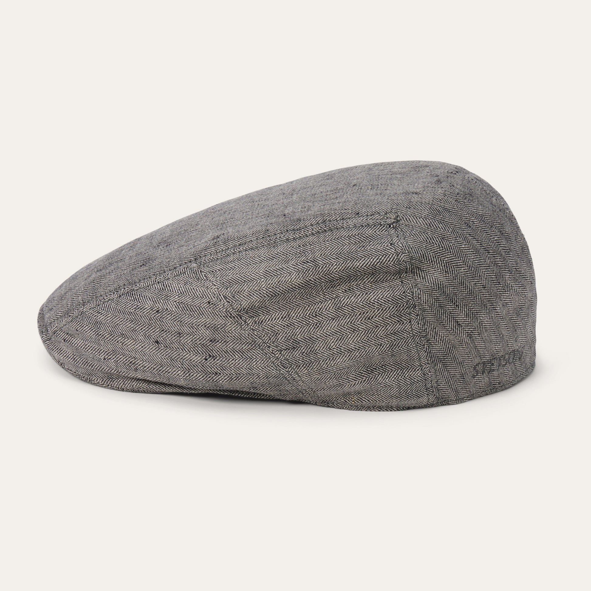 Linen Ivy Cap Grey Herringbone