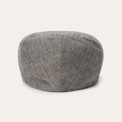Linen Ivy Cap Grey Herringbone