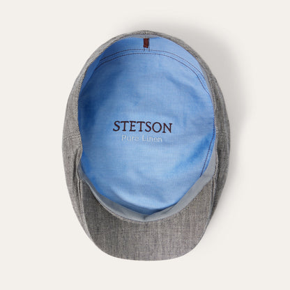Linen Ivy Cap Grey Herringbone