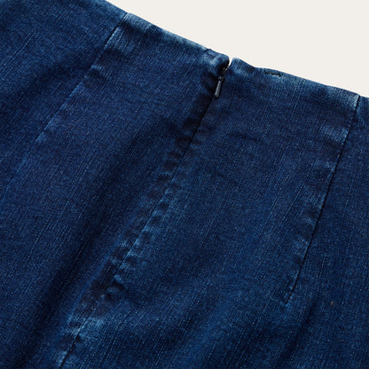 Stretch Denim Pencil Skirt Blue