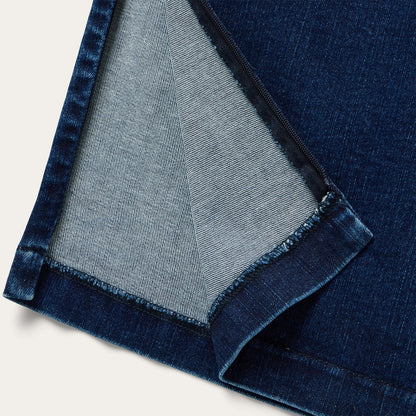 Stretch Denim Pencil Skirt Blue
