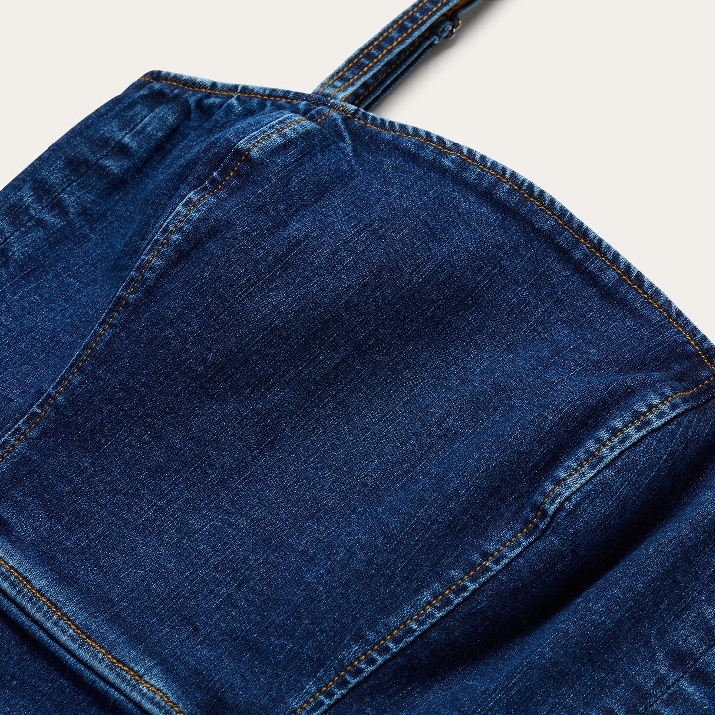 Stretch Denim Fitted Dress Blue