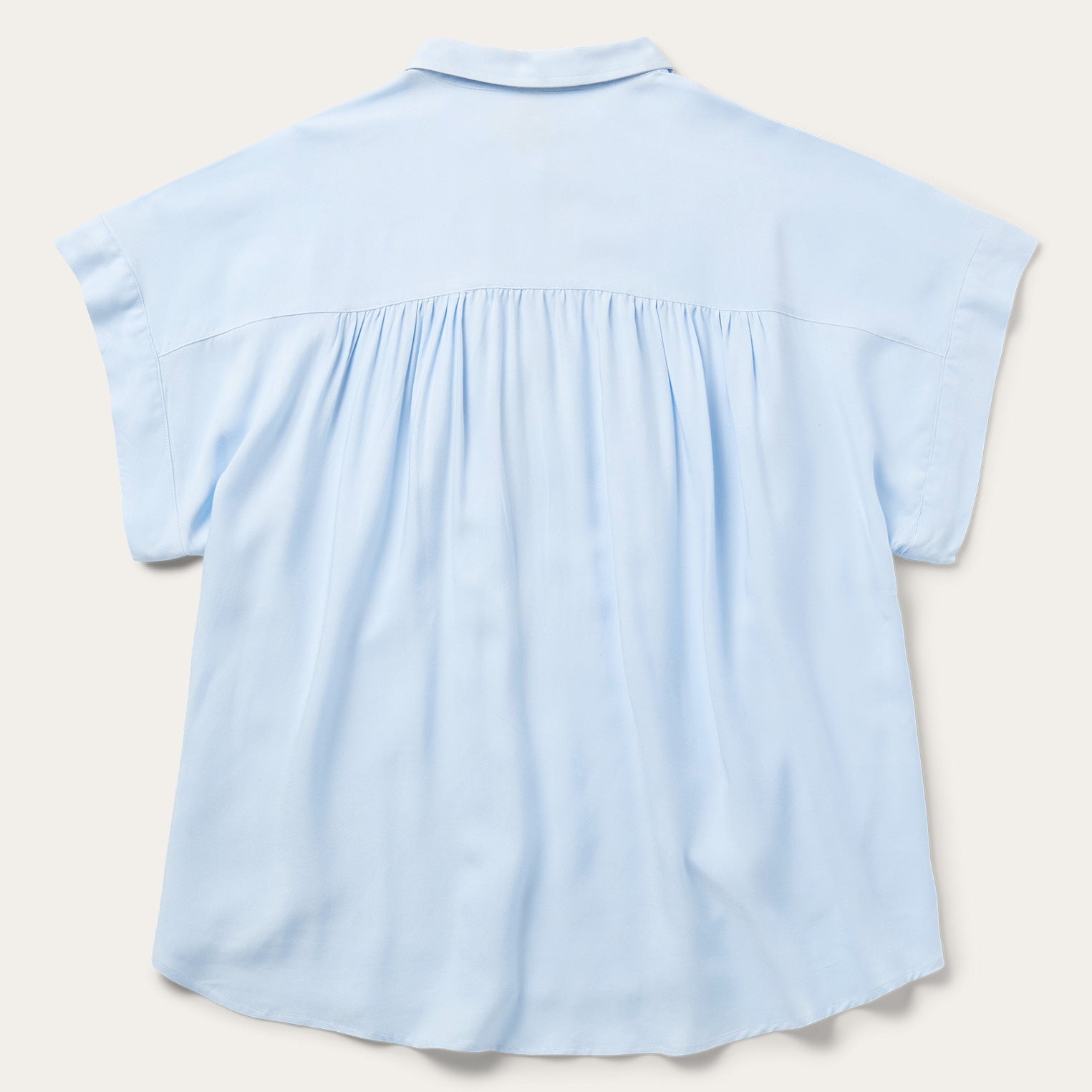 Twill Collared Blouse Blue
