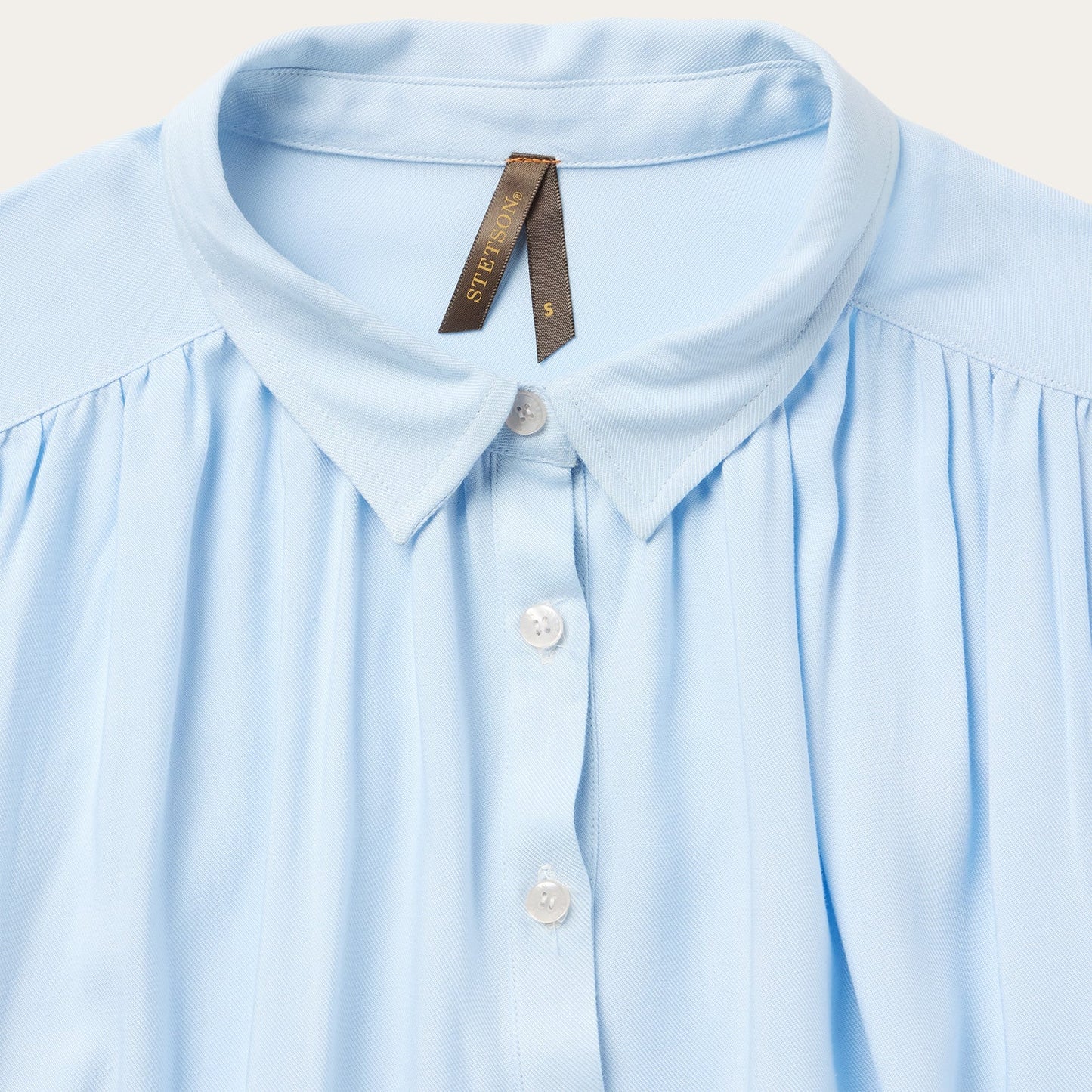 Twill Collared Blouse Blue