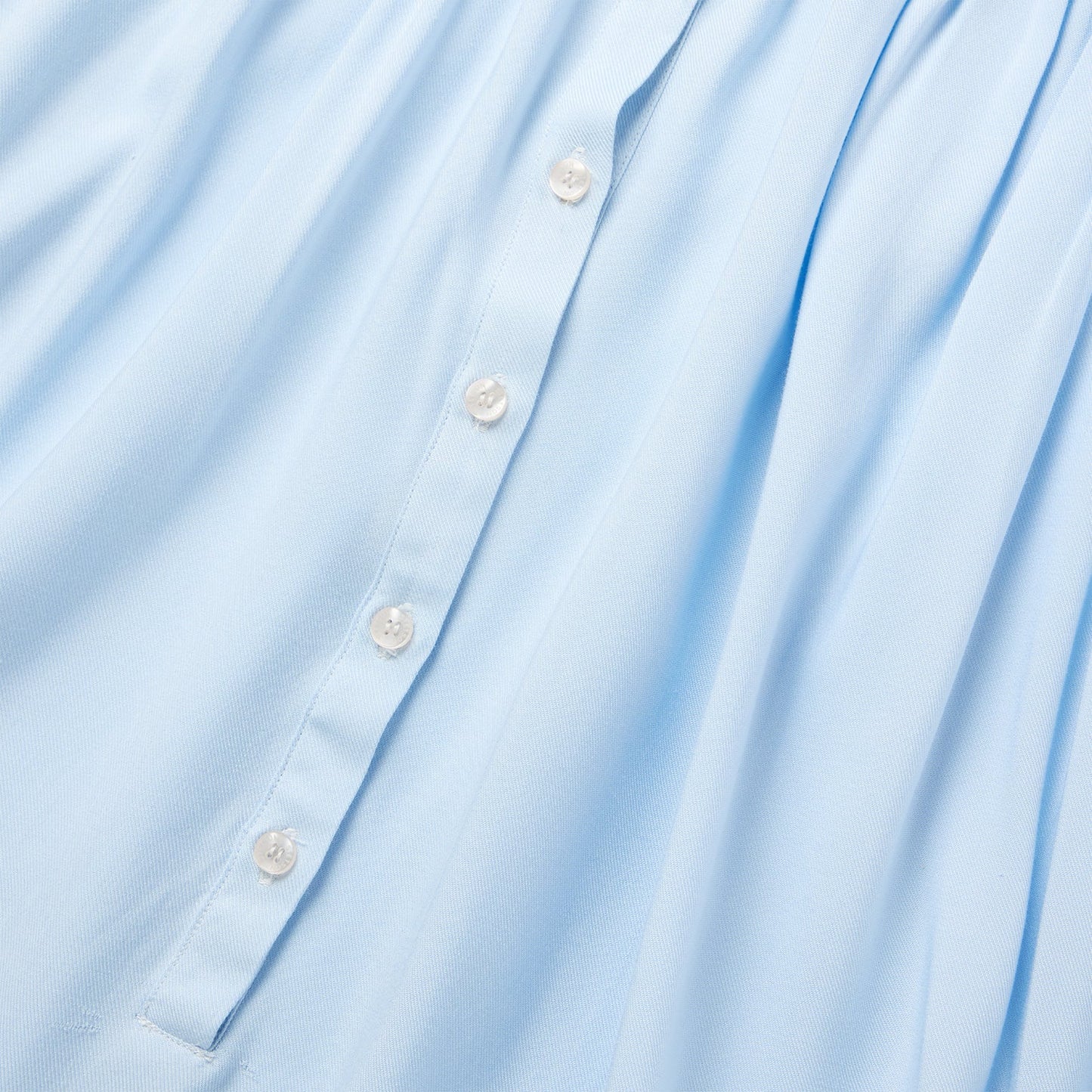 Twill Collared Blouse Blue