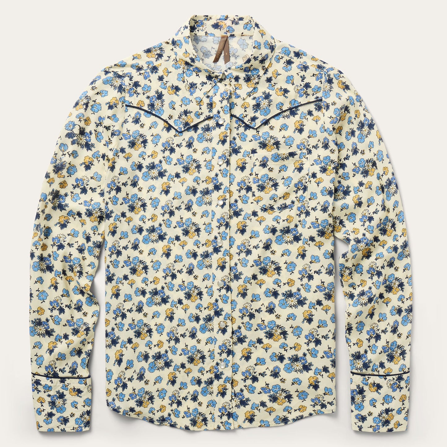 Field Flowers Print Shirt Yellow