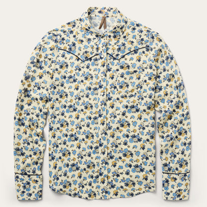 Field Flowers Print Shirt Yellow