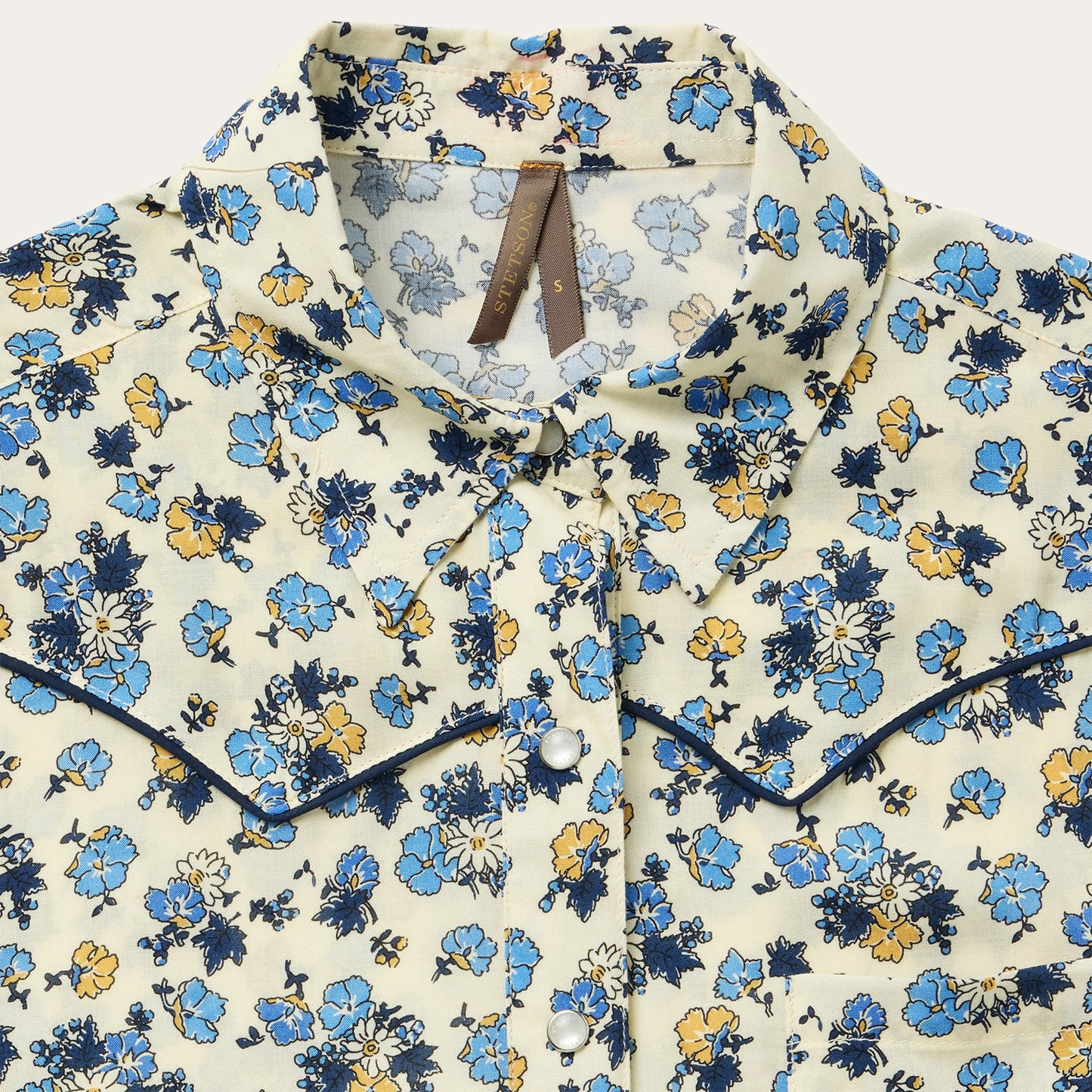 Field Flowers Print Shirt Yellow