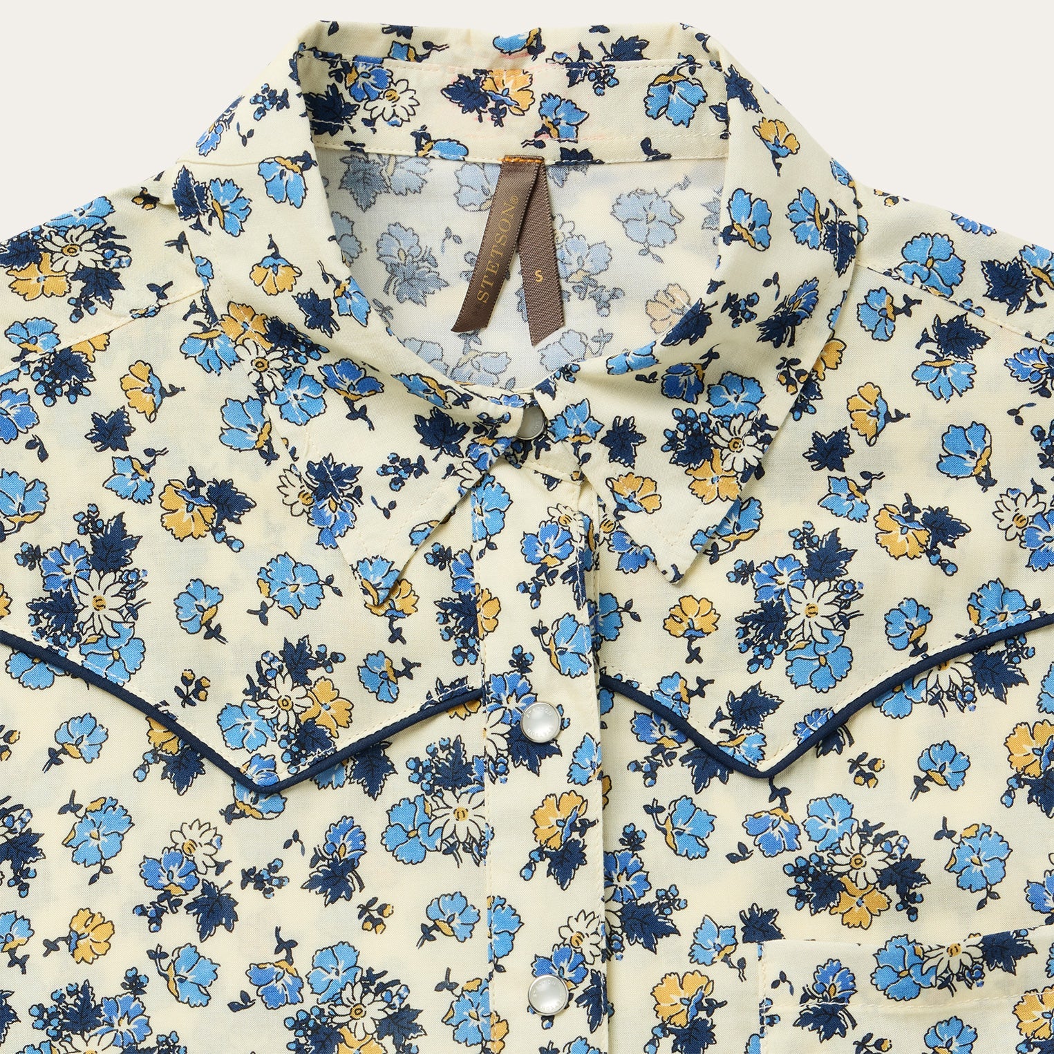 Field Flowers Print Shirt Yellow