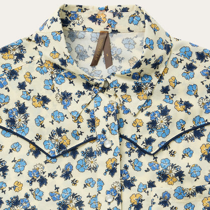Field Flowers Print Shirt Yellow