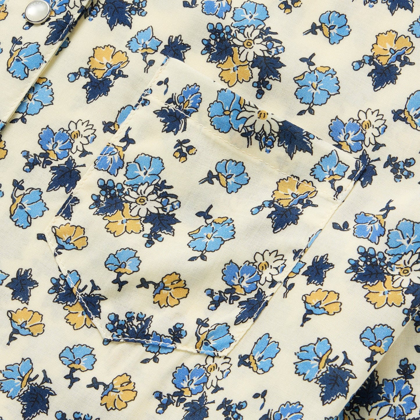 Field Flowers Print Shirt Yellow