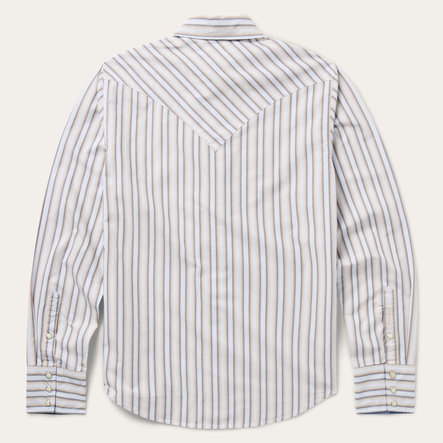 Ombre Stripe Western Shirt Brown