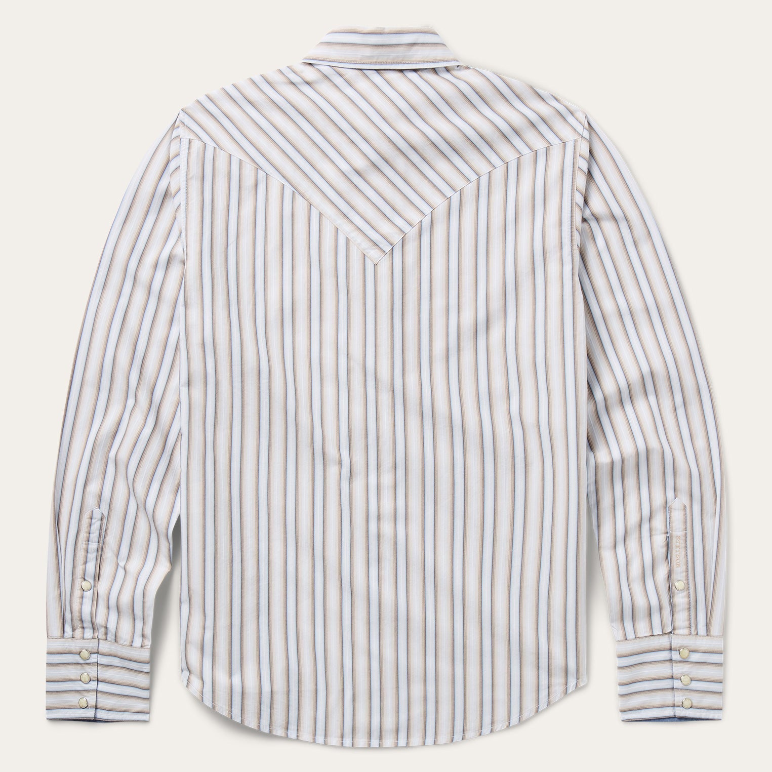 Ombre Stripe Western Shirt Brown