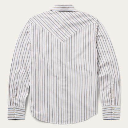 Ombre Stripe Western Shirt Brown