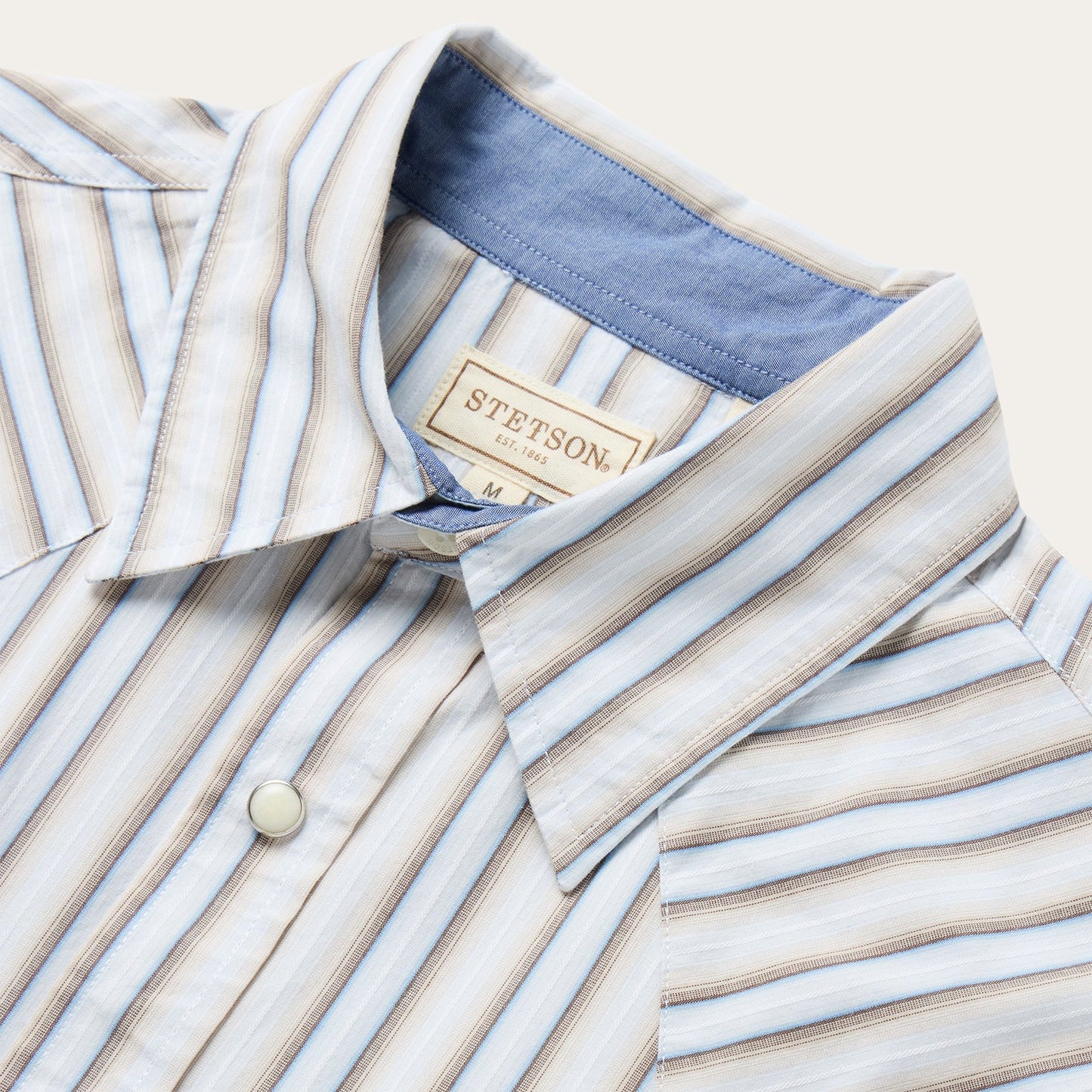 Ombre Stripe Western Shirt Brown
