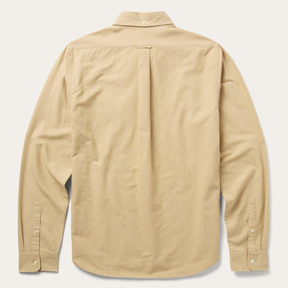 Peached Oxford Button-Down Shirt Tan
