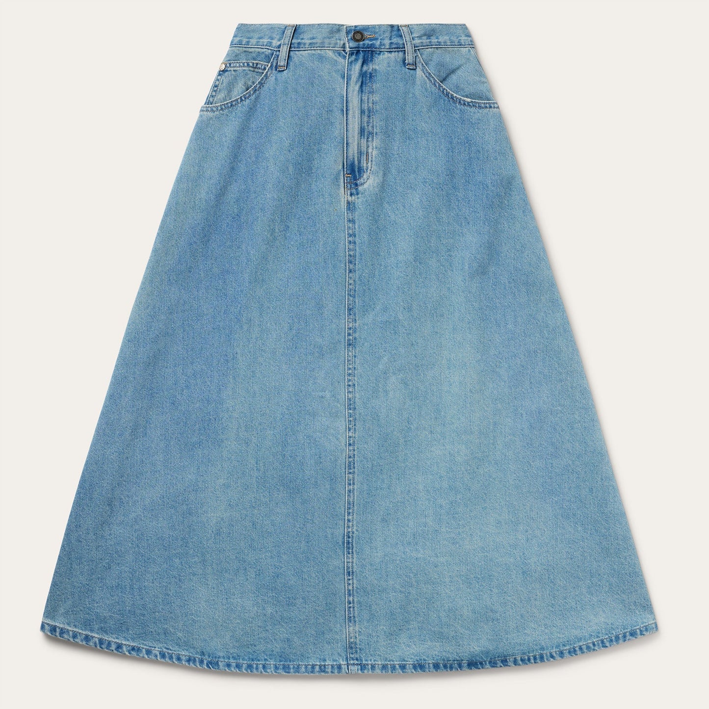 Light Wash Denim Skirt Blue