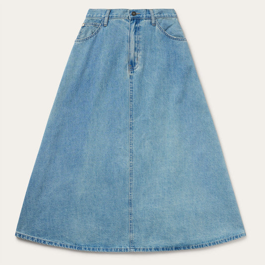 Light Wash Denim Skirt Blue