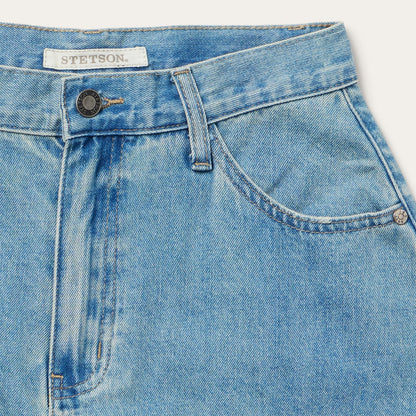 Light Wash Denim Skirt Blue