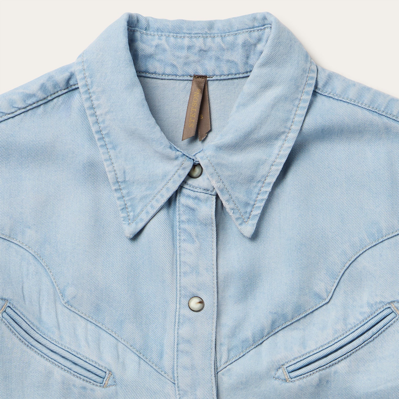 Arrow Pocket Denim Shirt Blue