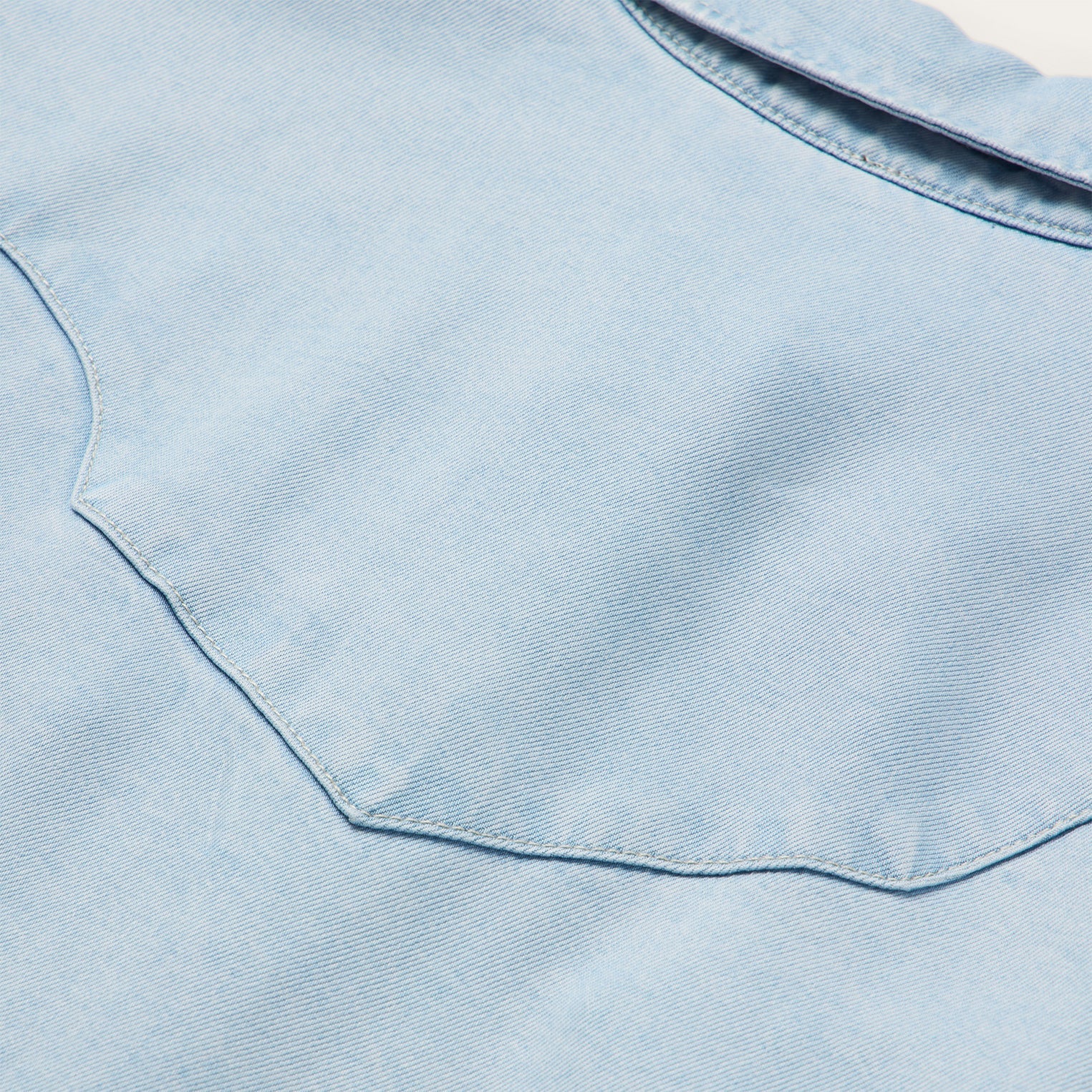 Arrow Pocket Denim Shirt Blue