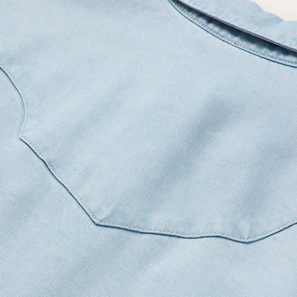 Arrow Pocket Denim Shirt Blue