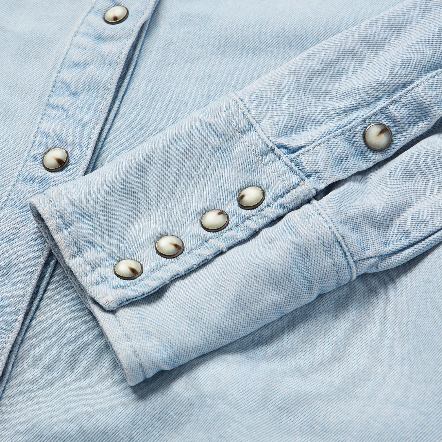 Arrow Pocket Denim Shirt Blue