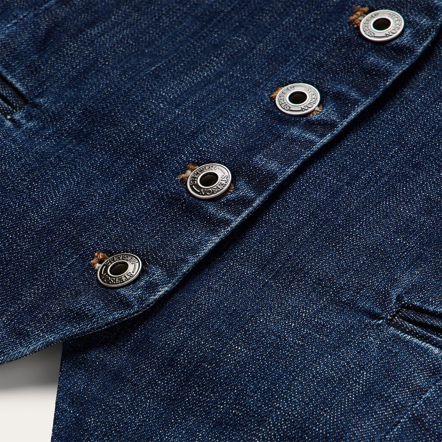 Dark Wash Stretch Denim Vest Blue