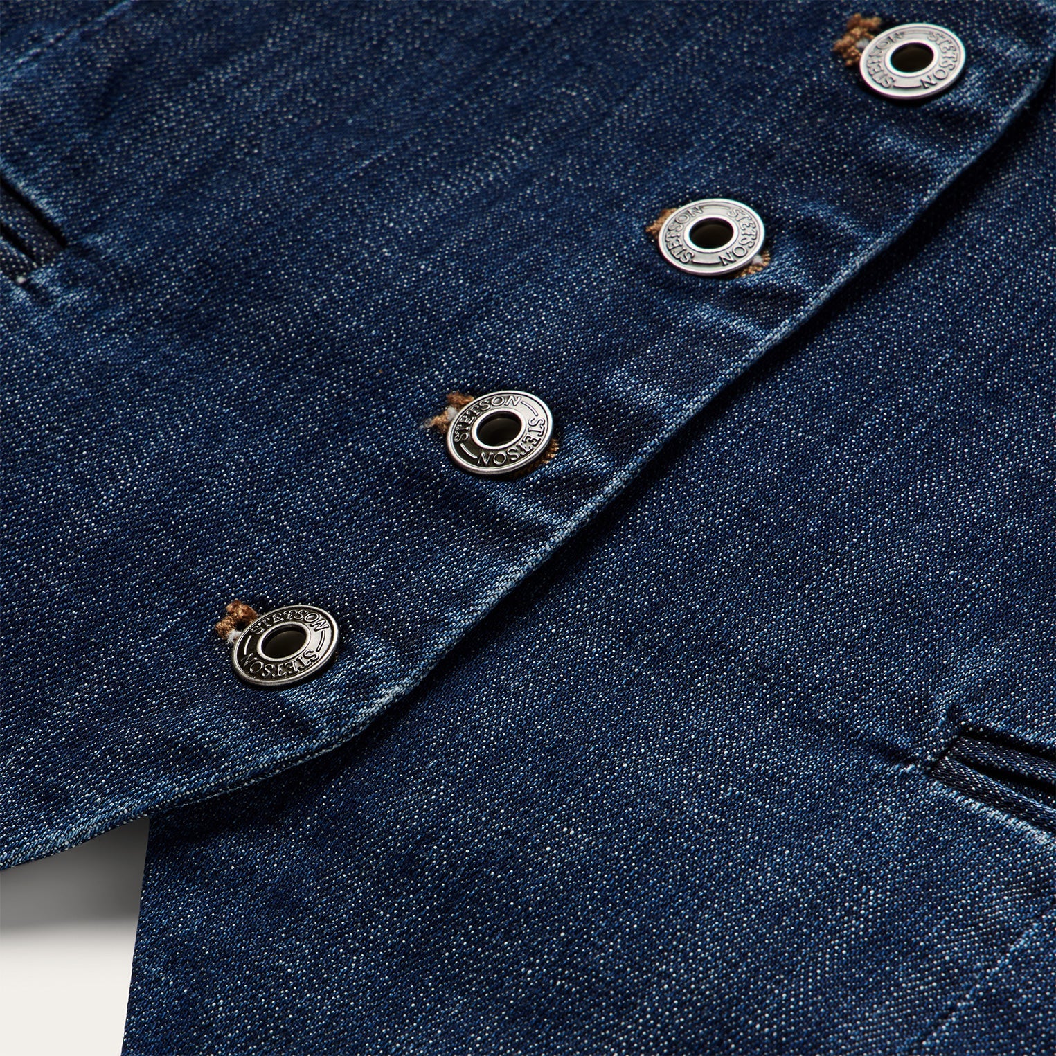 Dark Wash Stretch Denim Vest Blue