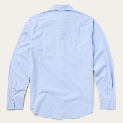 Fine Line Stripe Western Shirt Blue