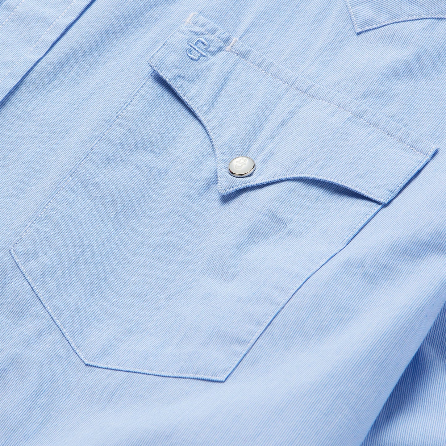 Fine Line Stripe Western Shirt Blue
