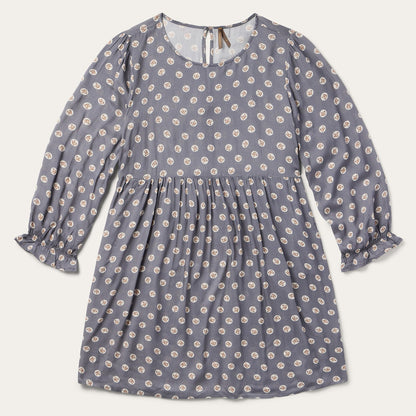 Horse Pennies Print Dress Grey