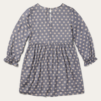 Horse Pennies Print Dress Grey