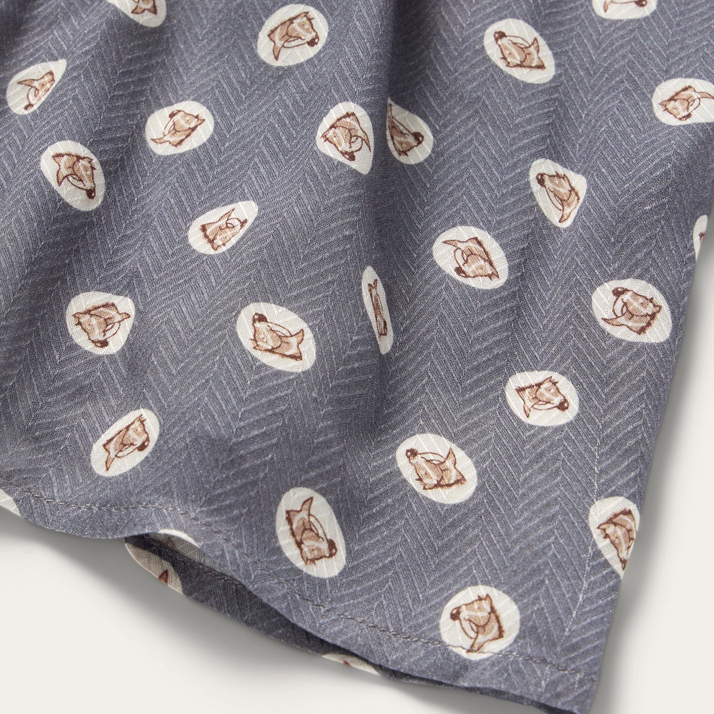 Horse Pennies Print Dress Grey