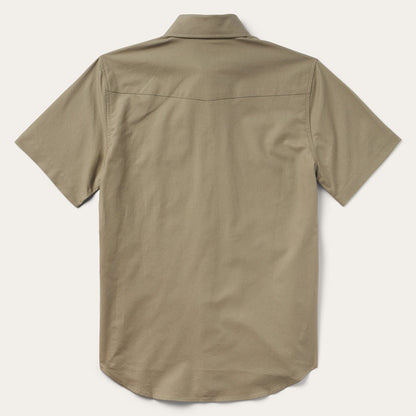 Olive Oxford Short Sleeve Western Shirt Olive