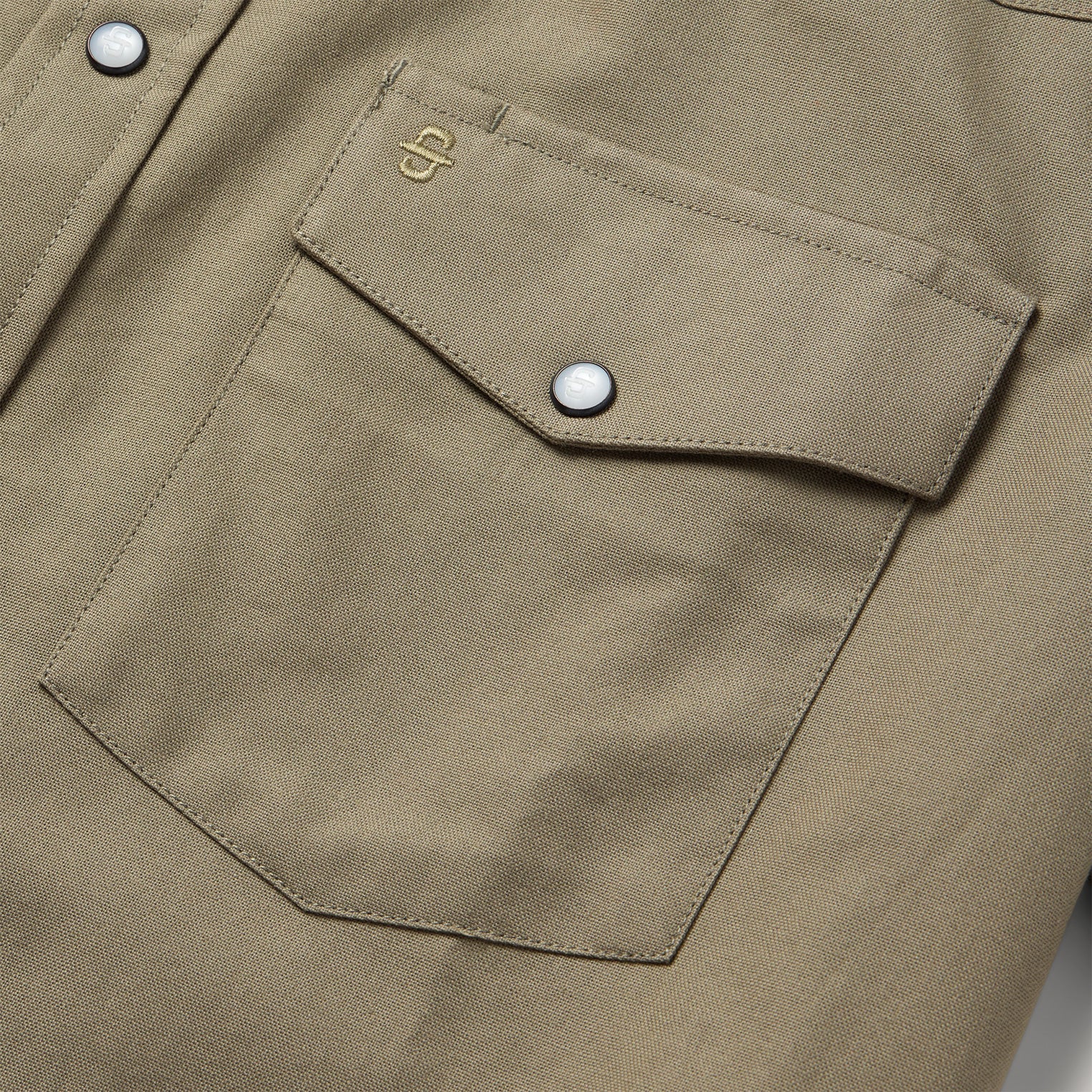 Olive Oxford Short Sleeve Western Shirt Olive