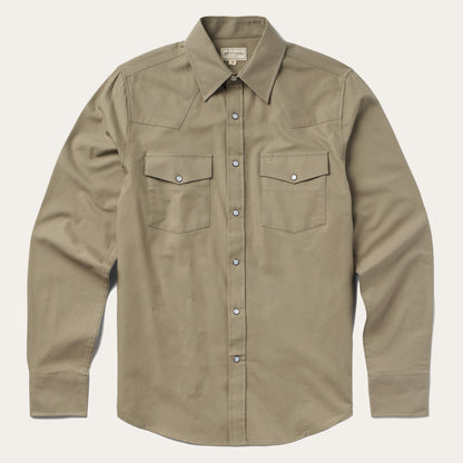 Olive Oxford Western Shirt Olive