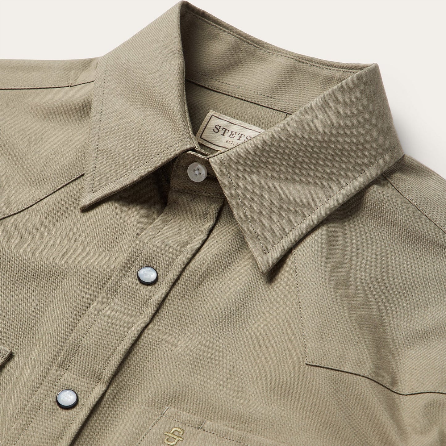 Olive Oxford Western Shirt Olive