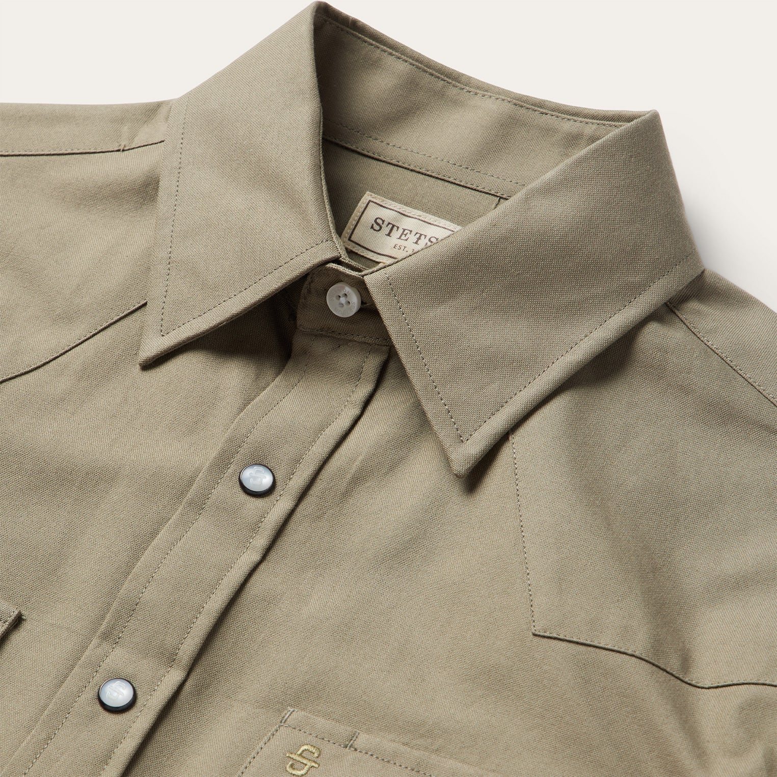 Olive Oxford Western Shirt Olive