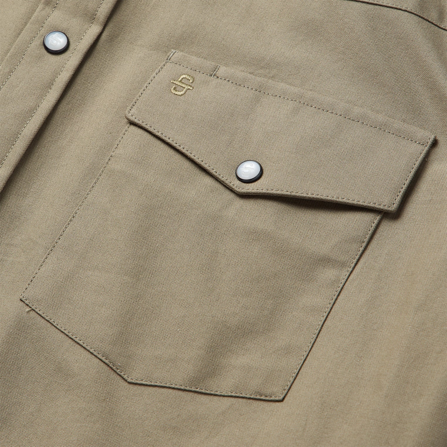 Olive Oxford Western Shirt Olive