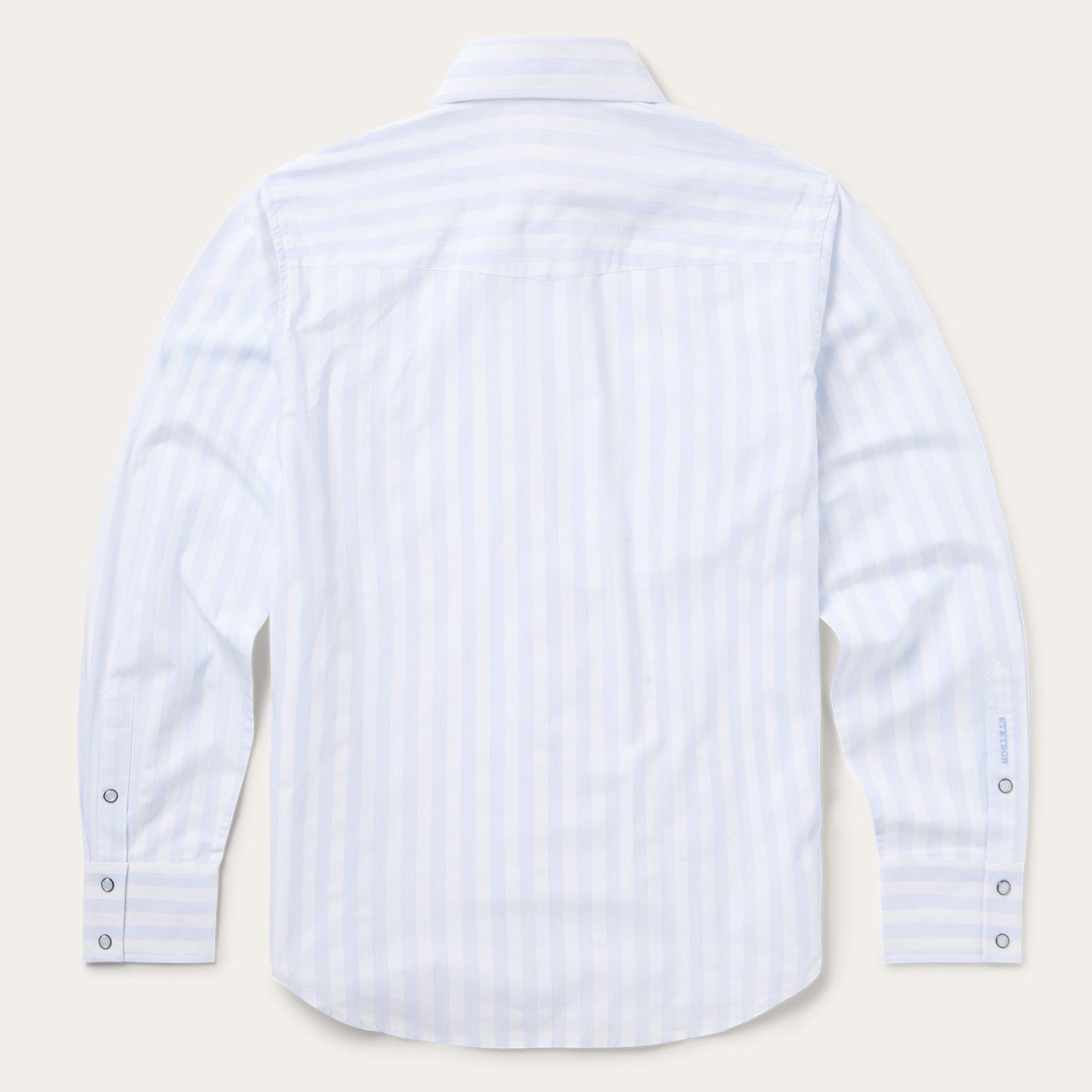 Stripe Oxford Western Shirt White W/ Blue Stripe